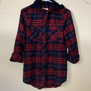 Flannel w/ hoodie